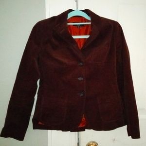 Never Worn Talbot's Collection 4P Brown Corduroy Lined Button Up Blazer Jacket